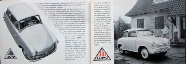 Lloyd LP 400 Modelprogram 1955 Carbrochure (10137)